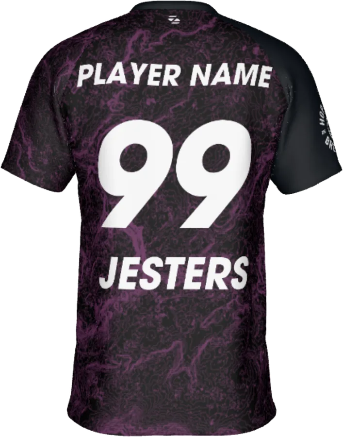 Back of the Bristol Jesters home shirt