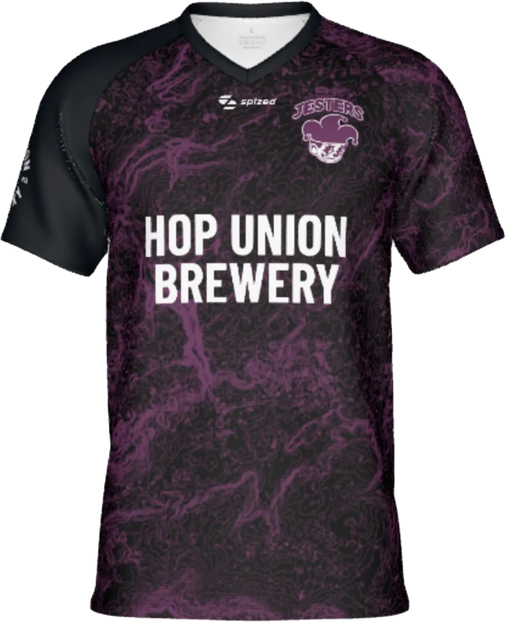 Front of the Bristol Jesters home shirt